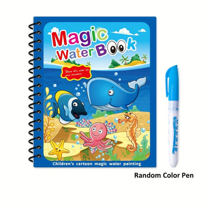 4-Pack Magic Water Drawing Books + Pen