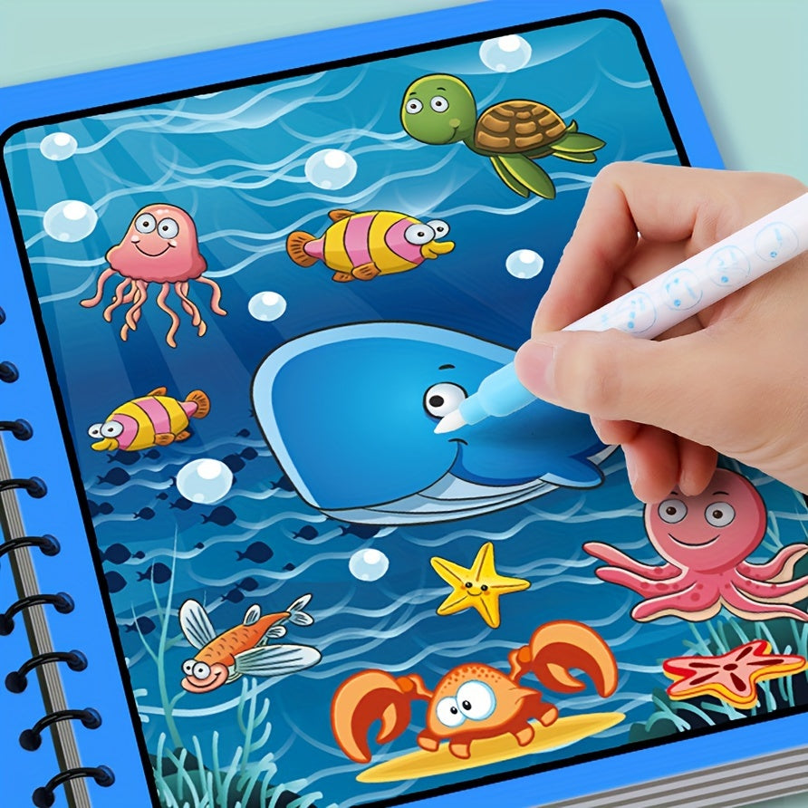 4-Pack Magic Water Drawing Books + Pen