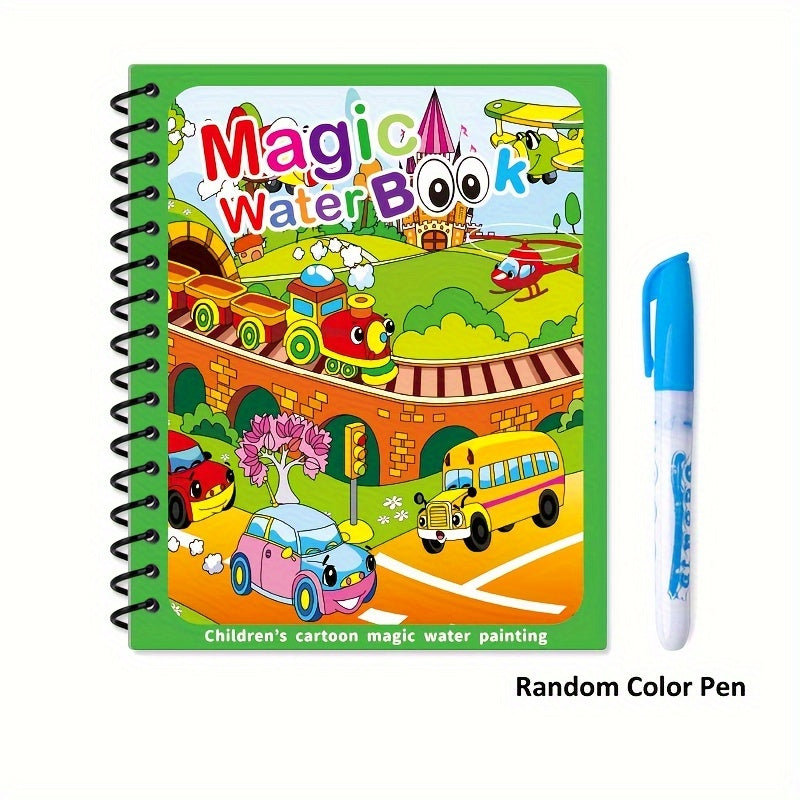 4-Pack Magic Water Drawing Books + Pen