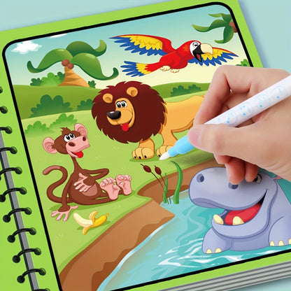 4-Pack Magic Water Drawing Books + Pen